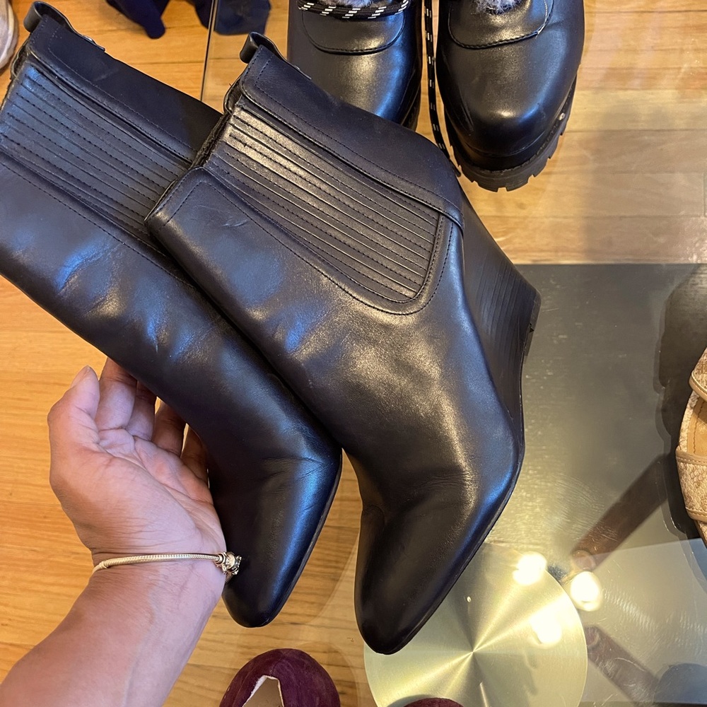 Sam Edelman Black Wedge Heel Bootie